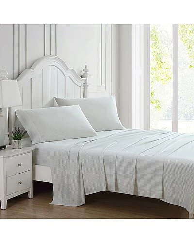 Laura Ashley Ramona 4Pc Grey Sheet Set Home 1 Laura Ashley Ramona 4Pc Grey Sheet Set Home