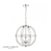 Laura Ashley AIDAN Glass & Polished Chrome 5 Light Globe Chandelier