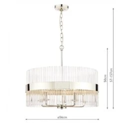 Laura Ashley ALEXA 5 Light Pendant Ceiling Light | Polished Chrome -Laura Ashley alexa 5 light pendant ceiling light polished chrome p20264 40116 image