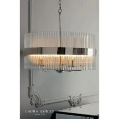 Laura Ashley ALEXA 5 Light Pendant Ceiling Light | Polished Chrome -Laura Ashley alexa 5 light pendant ceiling light polished chrome p20264 40118 image