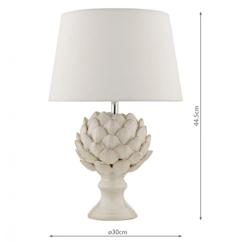 Laura Ashley ARTICHOKE Table Lamp Cream With Shade 3 Laura Ashley ARTICHOKE Table Lamp Cream With Shade - Image 3