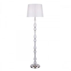 Laura Ashley BRADSHAW Standard Lamp Polished Nickel & Ribbed Glass With White Tapered Drum Shade 14 Laura Ashley BRADSHAW Standard Lamp Polished Nickel & Ribbed Glass With White Tapered Drum Shade -Laura Ashley bradshaw standard lamp polished nickel ribbed glass with white tapered drum shade p24070 44926 image