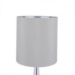 Laura Ashley BRONANT Table Lamp Smoked Glass & Polished Chrome With Shade -Laura Ashley bronant table lamp smoked glass polished chrome with shade p24087 45035 image