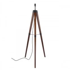 Laura Ashley BURDALE Tripod Floor Lamp | Dark Wood | Antique Brass