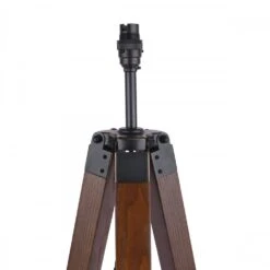 Laura Ashley BURDALE Tripod Floor Lamp | Dark Wood | Antique Brass -Laura Ashley burdale tripod floor lamp dark wood antique brass p24085 45016 image