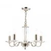 Laura Ashley CARSON 5 Light Chandelier | Polished Nickel | Crystal