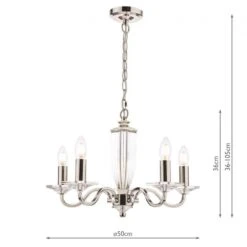 Laura Ashley CARSON 5 Light Chandelier | Polished Nickel | Crystal 8 Laura Ashley CARSON 5 Light Chandelier | Polished Nickel | Crystal -Laura Ashley carson 5 light chandelier polished nickel crystal p20203 39931 image