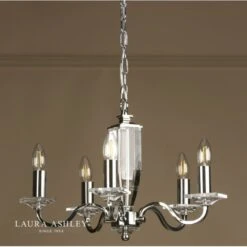 Laura Ashley CARSON 5 Light Chandelier | Polished Nickel | Crystal 9 Laura Ashley CARSON 5 Light Chandelier | Polished Nickel | Crystal -Laura Ashley carson 5 light chandelier polished nickel crystal p20203 39932 image