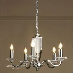 Laura Ashley CARSON 5 Light Chandelier | Polished Nickel | Crystal 10 Laura Ashley CARSON 5 Light Chandelier | Polished Nickel | Crystal -Laura Ashley carson 5 light chandelier polished nickel crystal p20203 39933 image