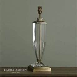 Laura Ashley CARSON Large Table Lamp | Antique Brass | Crystal | Base Only -Laura Ashley carson large table lamp antique brass crystal base only p20201 39951 image