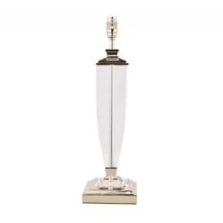 Laura Ashley CARSON Large Table Lamp Base | Polished Nickel | Crystal | Base Only