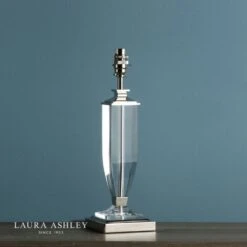 Laura Ashley CARSON Table Lamp | Polished Nickel | Crystal | Base Only -Laura Ashley carson table lamp polished nickel crystal base only p20199 39947 image