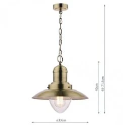 Laura Ashley CORBRIDGE Antique Brass Light Fisherman Ceiling Pendant Light -Laura Ashley corbridge antique brass light fisherman ceiling pendant light p20286 40269 image