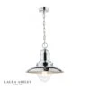 Laura Ashley CORBRIDGE Polished Chrome 1 Light Fisherman Ceiling Light