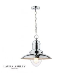 Laura Ashley CORBRIDGE Polished Chrome 1 Light Fisherman Ceiling Light