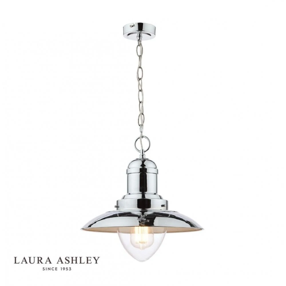 Laura Ashley CORBRIDGE Polished Chrome 1 Light Fisherman Ceiling Light 1 Laura Ashley CORBRIDGE Polished Chrome 1 Light Fisherman Ceiling Light