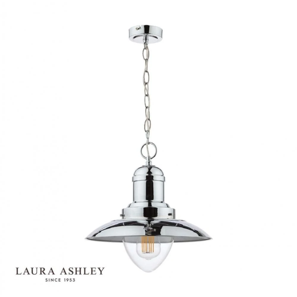 Laura Ashley CORBRIDGE Polished Chrome 1 Light Fisherman Ceiling Light 2 Laura Ashley CORBRIDGE Polished Chrome 1 Light Fisherman Ceiling Light - Image 2