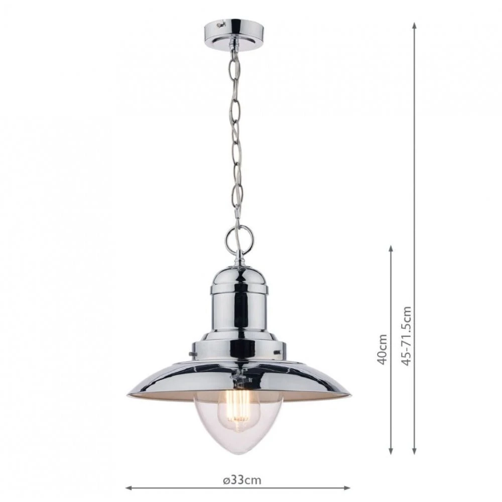 Laura Ashley CORBRIDGE Polished Chrome 1 Light Fisherman Ceiling Light 3 Laura Ashley CORBRIDGE Polished Chrome 1 Light Fisherman Ceiling Light - Image 3