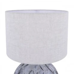 Laura Ashley ELDERDALE Table Lamp Smoked Artisan Glass With Polished Chrome And Pale Grey Drum Shade 11 Laura Ashley ELDERDALE Table Lamp Smoked Artisan Glass With Polished Chrome And Pale Grey Drum Shade -Laura Ashley elderdale table lamp smoked artisan glass with polished chrome and pale grey drum shade p24077 44976 image