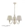 Laura Ashley ELLIS 3 Light Pendant White With Shades