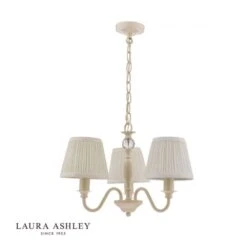 Laura Ashley ELLIS 3 Light Pendant White With Shades