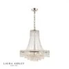 Laura Ashley ENID 5 Light Chandelier Polished Nickel Crystal