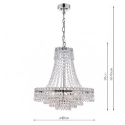 Laura Ashley ENID 5 Light Chandelier Polished Nickel Crystal 8 Laura Ashley ENID 5 Light Chandelier Polished Nickel Crystal -Laura Ashley enid 5 light chandelier polished nickel crystal p20218 40836 image