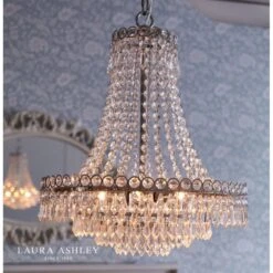 Laura Ashley ENID 5 Light Chandelier Polished Nickel Crystal 10 Laura Ashley ENID 5 Light Chandelier Polished Nickel Crystal -Laura Ashley enid 5 light chandelier polished nickel crystal p20218 40838 image