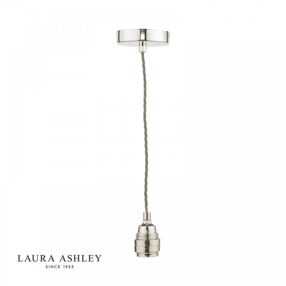 Laura Ashley FLUTE E27 Suspension Polished Nickel 1 Laura Ashley FLUTE E27 Suspension Polished Nickel