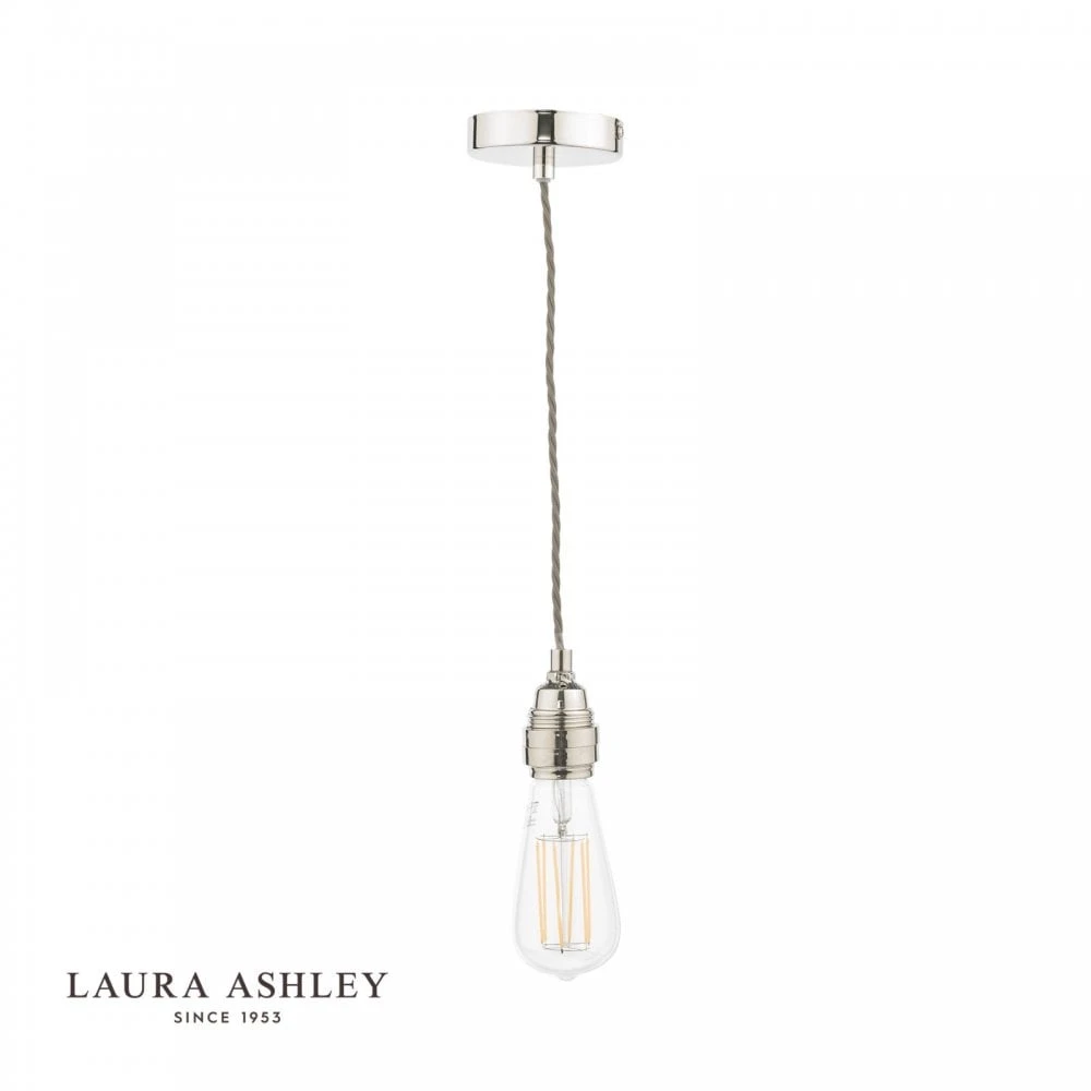 Laura Ashley FLUTE E27 Suspension Polished Nickel 2 Laura Ashley FLUTE E27 Suspension Polished Nickel - Image 2