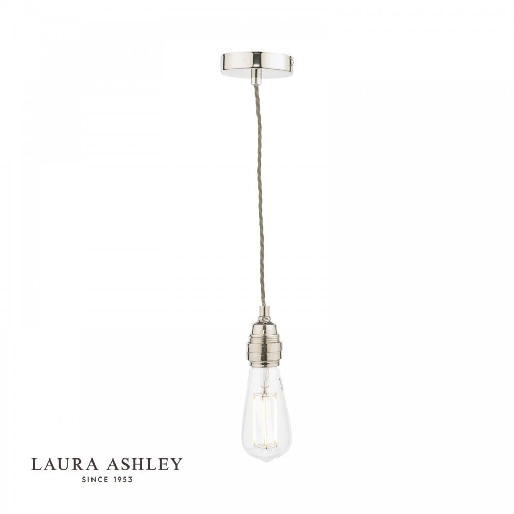 Laura Ashley FLUTE E27 Suspension Polished Nickel 3 Laura Ashley FLUTE E27 Suspension Polished Nickel - Image 3