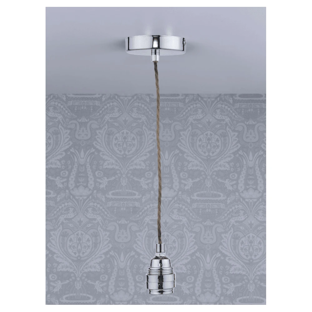 Laura Ashley FLUTE E27 Suspension Polished Nickel 4 Laura Ashley FLUTE E27 Suspension Polished Nickel - Image 4