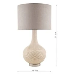 Laura Ashley GRACE Painted Patterned Glass Table Lamp With Shade -Laura Ashley grace painted patterned glass table lamp with shade p20315 40343 image