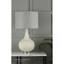 Laura Ashley GRACE Painted Patterned Glass Table Lamp With Shade -Laura Ashley grace painted patterned glass table lamp with shade p20315 40346 image
