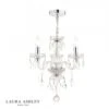 Laura Ashley HARRIET 3 Light Crystal & Polished Chrome Chandelier