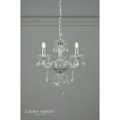Laura Ashley HARRIET 3 Light Crystal & Polished Chrome Chandelier -Laura Ashley harriet 3 light crystal polished chrome chandelier p20318 40352 image