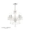 Laura Ashley HARRIET 5 Light Crystal & Polished Chrome Chandelier