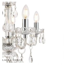 Laura Ashley HARRIET 5 Light Crystal & Polished Chrome Chandelier -Laura Ashley harriet 5 light crystal polished chrome chandelier p20319 40359 image