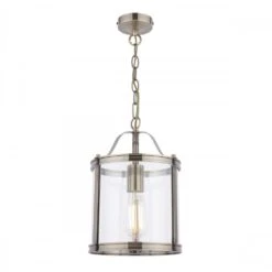 Laura Ashley HARRINGTON Ceiling Lantern | Antique Brass And Clear Glass