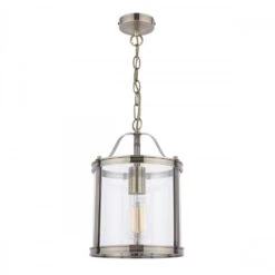 Laura Ashley HARRINGTON Ceiling Lantern | Antique Brass And Clear Glass -Laura Ashley harrington ceiling lantern antique brass and clear glass p24084 45026 image