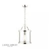 Laura Ashley HARRINGTON Pendant Polished Nickel Opal Glass
