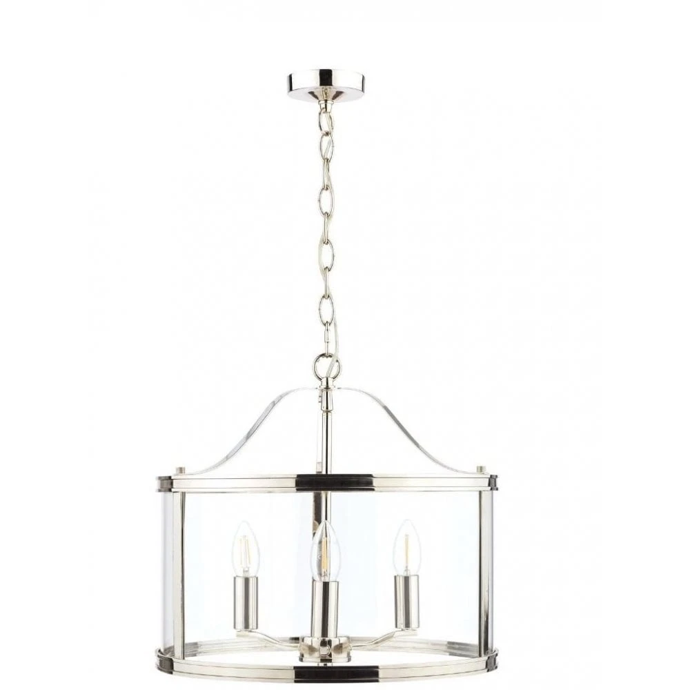 Laura Ashley HARRINGTON Polished Nickel 3 Light Lantern Ceiling Light 2 Laura Ashley HARRINGTON Polished Nickel 3 Light Lantern Ceiling Light - Image 2