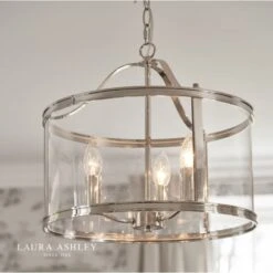 Laura Ashley HARRINGTON Polished Nickel 3 Light Lantern Ceiling Light 10 Laura Ashley HARRINGTON Polished Nickel 3 Light Lantern Ceiling Light -Laura Ashley harrington polished nickel 3 light lantern ceiling light p20182 39921 image