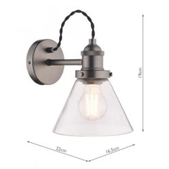 Laura Ashley ISAAC Industrial Nickel 1 Light Wall Light -Laura Ashley isaac industrial nickel 1 light wall light p20336 40368 image