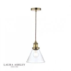 Laura Ashley ISAAC Pendant Antique Brass And Glass