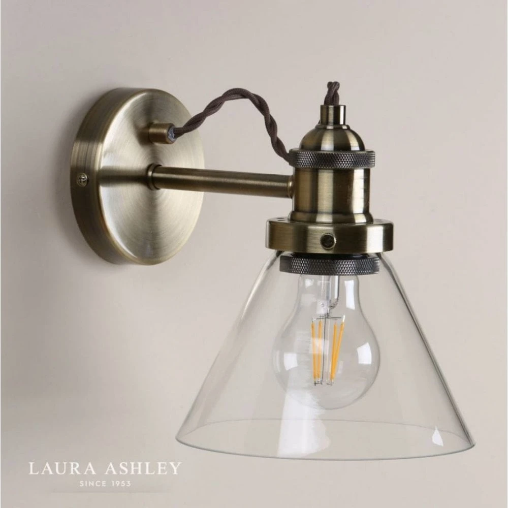 Laura Ashley ISAAC Wall Light Antique Brass Glass 6 Laura Ashley ISAAC Wall Light Antique Brass Glass - Image 6