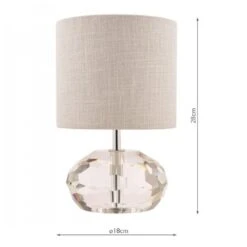 Laura Ashley IVY Faceted Crystal Glass Pumpkin Table Lamp With Shade -Laura Ashley ivy faceted crystal glass pumpkin table lamp with shade p20337 40372 image