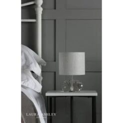 Laura Ashley IVY Faceted Crystal Glass Pumpkin Table Lamp With Shade -Laura Ashley ivy faceted crystal glass pumpkin table lamp with shade p20337 40373 image