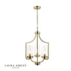 Laura Ashley JOSEPH Antique Brass 3 Light Chandelier