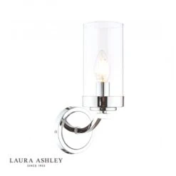Laura Ashley JOSEPH Polished Chrome 1 Light Wall Light